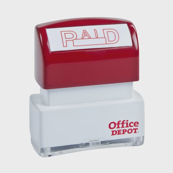 Office Depot Pre-inked Paid Stamp