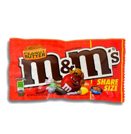 M&M Peanut Butter Candy King Size 2.83oz