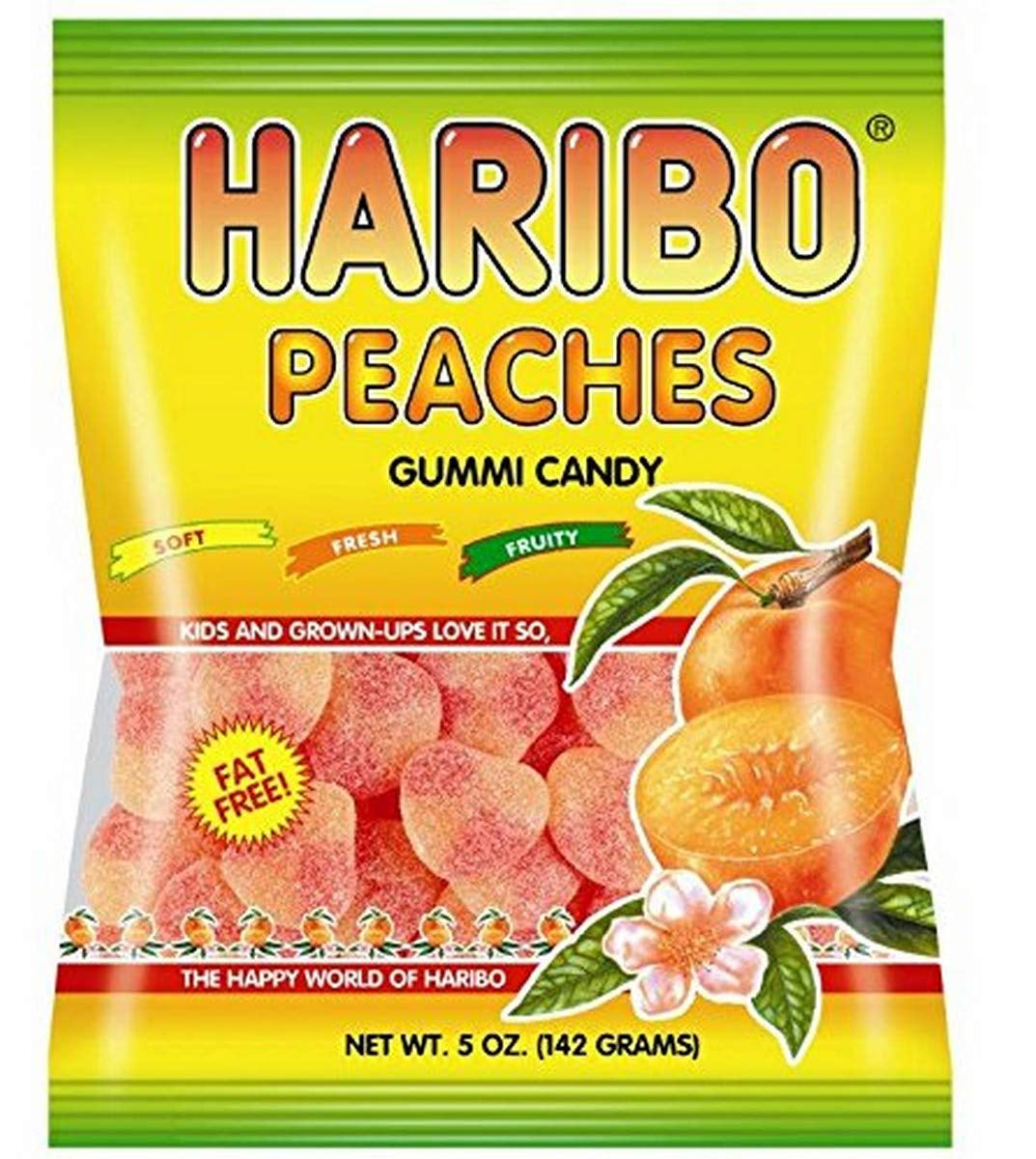 Haribo Peaches Candy 5oz