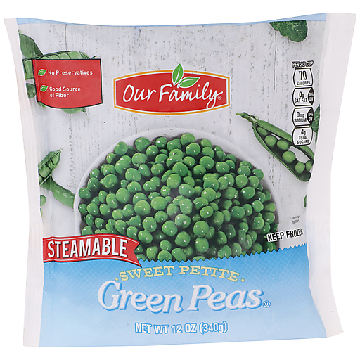 Our Family Steamable Petite Green Peas 12oz
