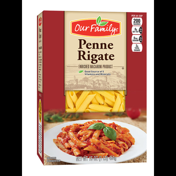 Our Family Pasta Box Penne Rigate 16oz