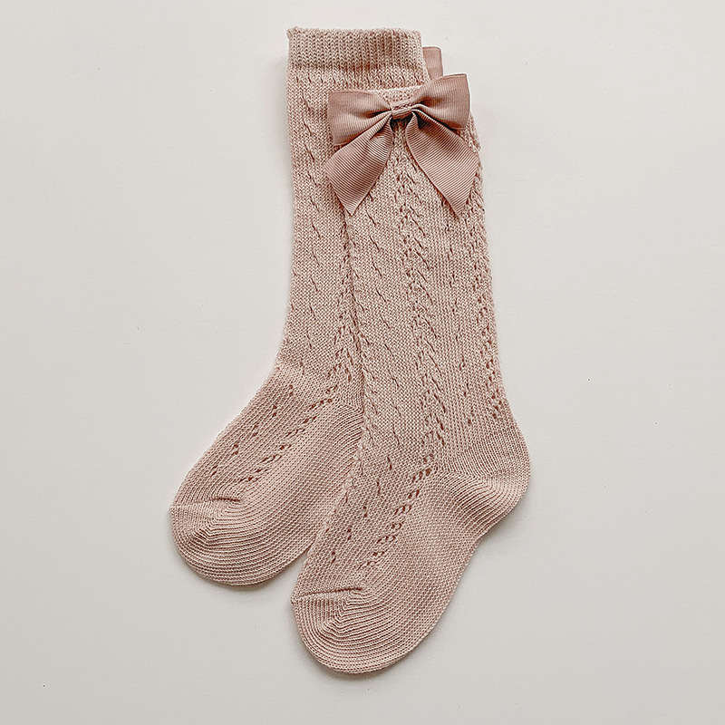 Lace Breathable Mesh Princess Bow Socks 3-5Y