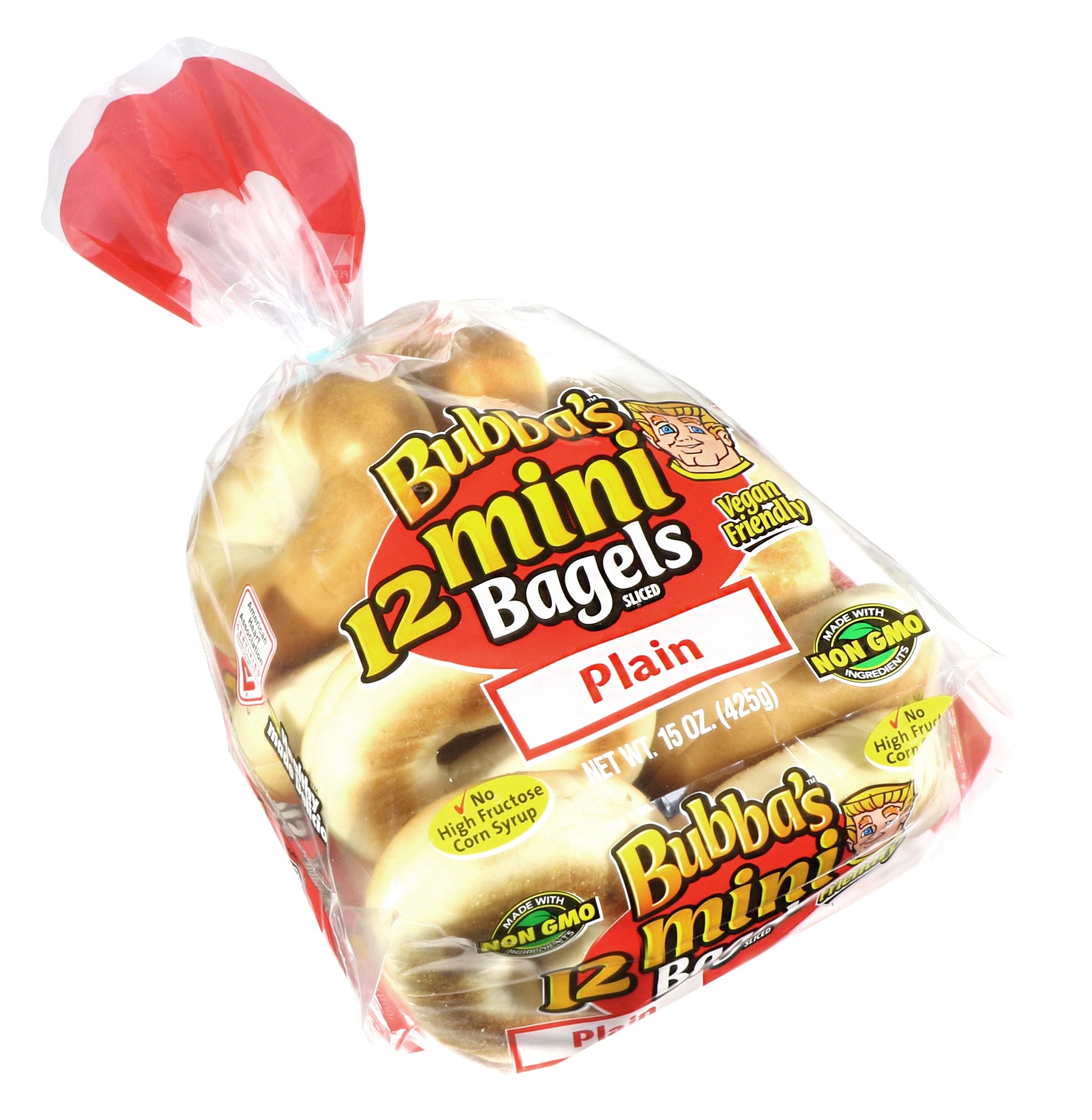 Bubba's 12 Mini Bagels Sliced Plain 15oz.