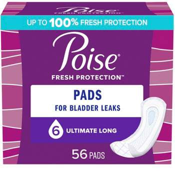 Poise Moderate Long Liners 54ct