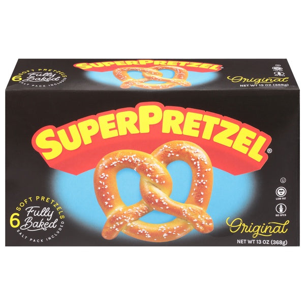 Superpretzel Baked Soft Pretzels 6ct