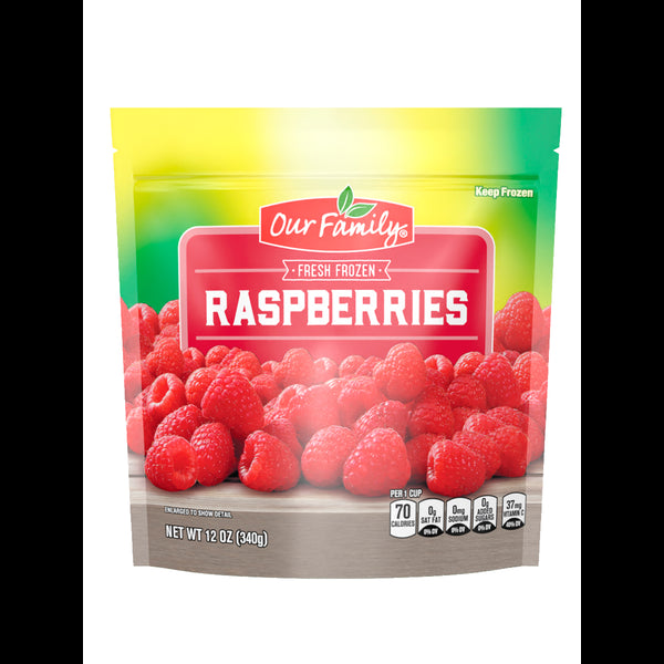 Our Family Frozen Red Raspberries 12 oz