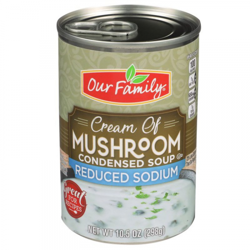Our Family Reduced Sodium Cream of Mushroom Soup 10.5 oz