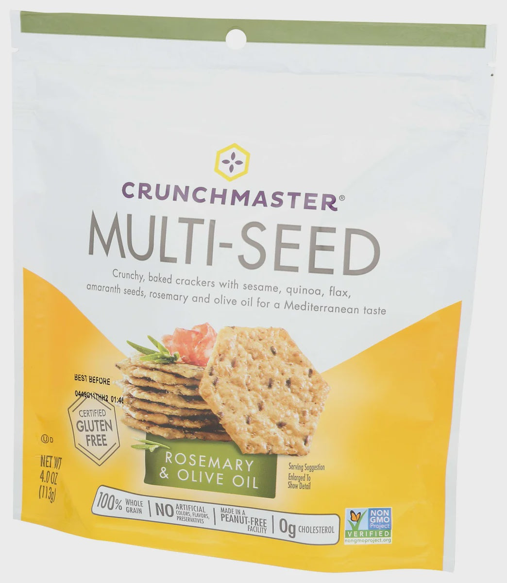 Crunchmaster Rosemary & Olive Oil Multiseed Crackers 4oz