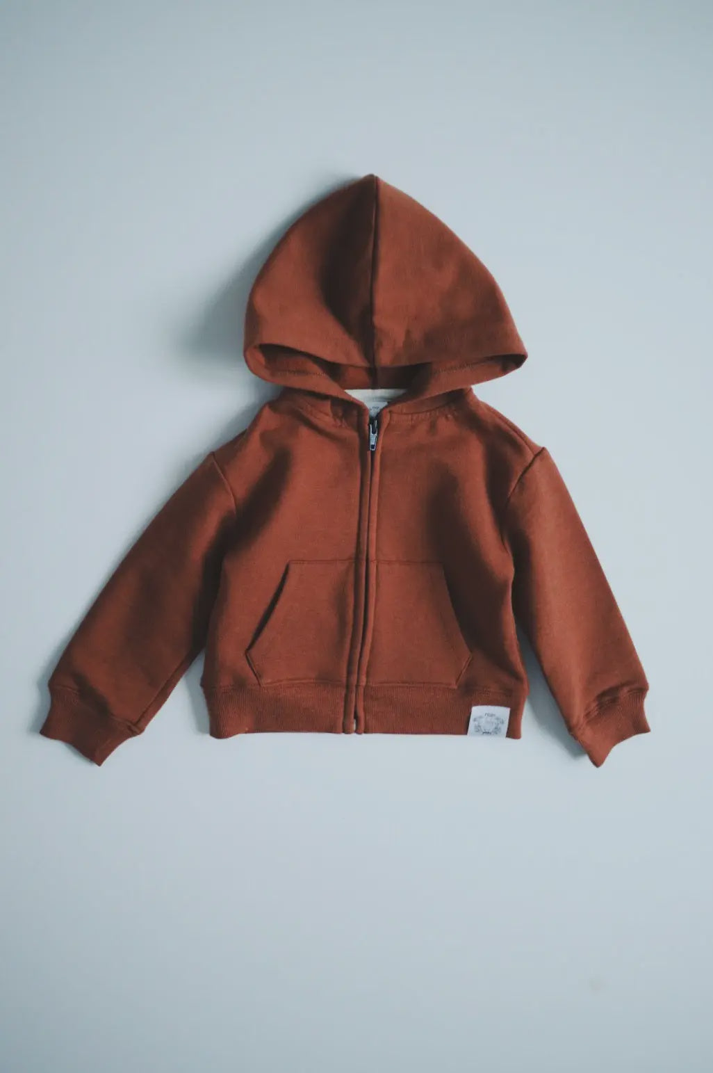 Fox & Poppy Zip-up Hoodie Rust 6-12m