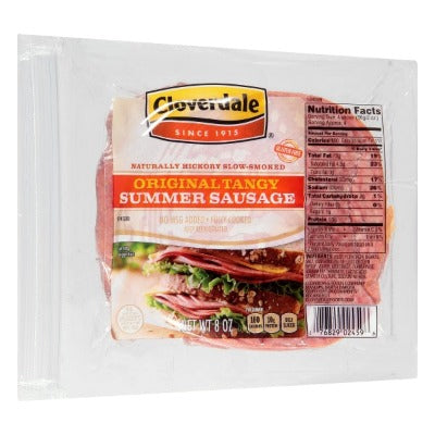 Cloverdale Original Tangy Sliced Summer Sausage 8oz