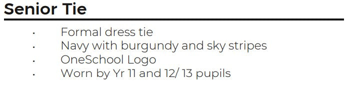 Uniforms - Tie Formal