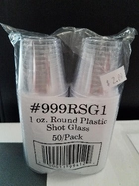 Clear Plastic 1oz Shot Glasses 50ct