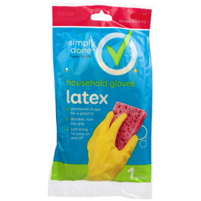 Simply Done Latex Household Gloves Size L 1pk