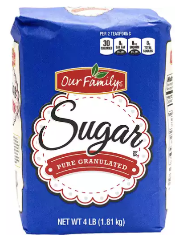 Our Family Sugar White Granulated 4lb