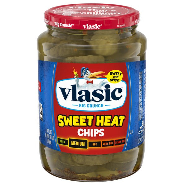Vlasic  Sweet Heat Pickle Chips 24oz