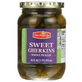 Our Family Sweet Gherkins 16oz