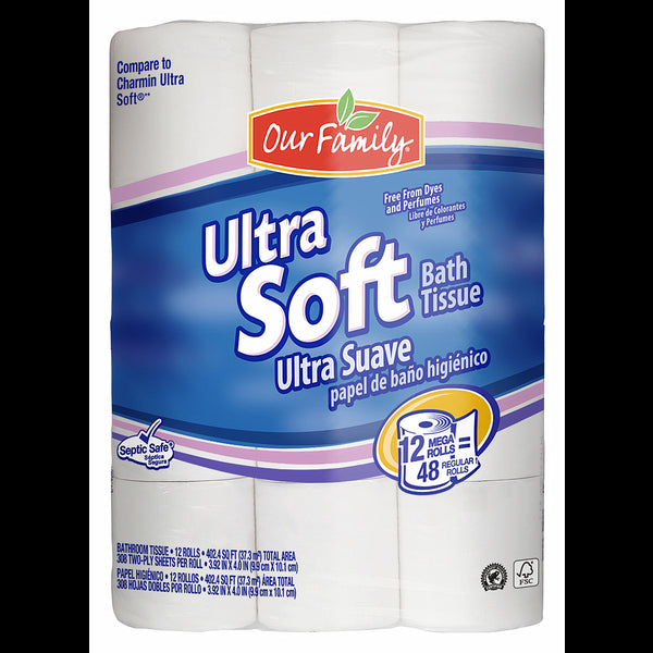 Our Family Ultra Soft Bath Tissue 12ct