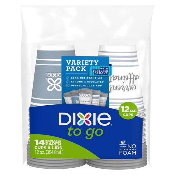 Dixie To Go Cups w/Lids 14ct