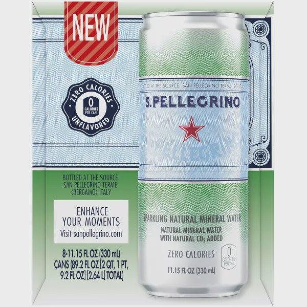 S.Pellegrino Sparkling Water 11.15oz/8pk