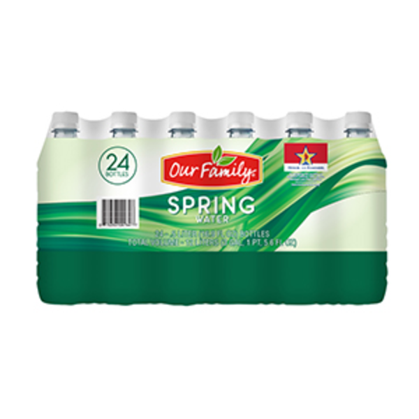 Our Family Bottled Spring Water 16oz 24pk