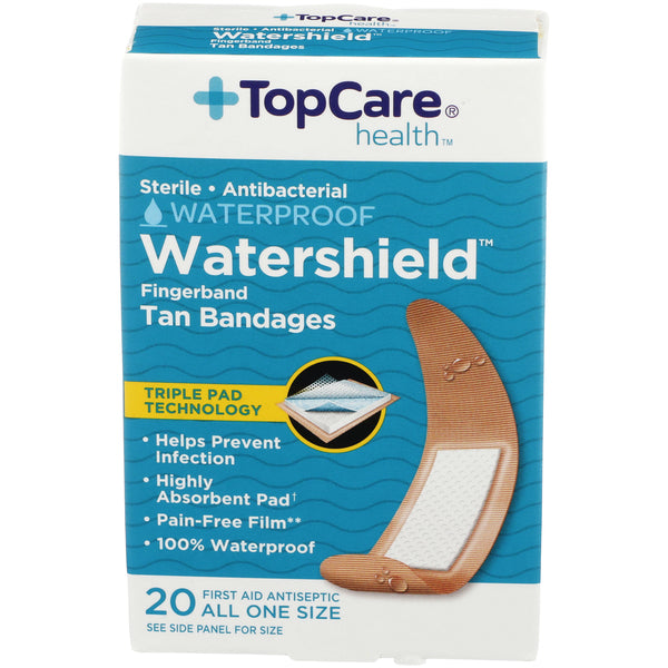 Top Care Waterproof Watershield Bandaid 20ct