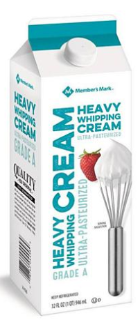 Member's Mark Heavy Whipping Cream 1qt