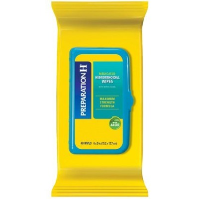Preparation H Medicated Hemorrhoidal Wipes 48 ct.