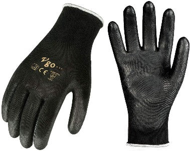 Vgo Poly Coated Work/Garden Gloves -  Size L & XL