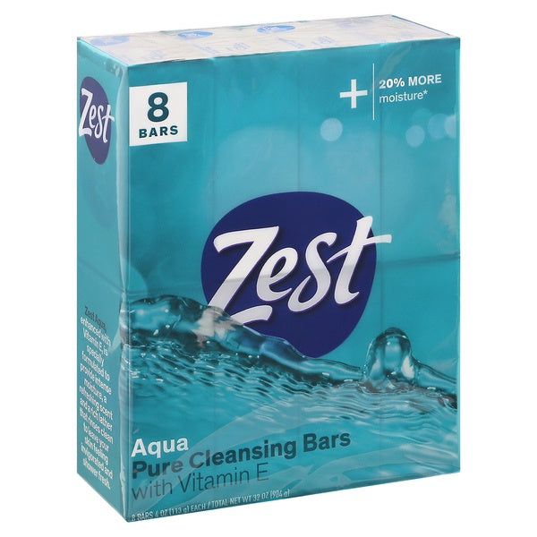 Zest Bar Soap Aqua 8 Bars