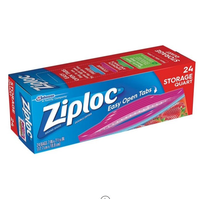 Ziploc Quart Storage Bags 24ct
